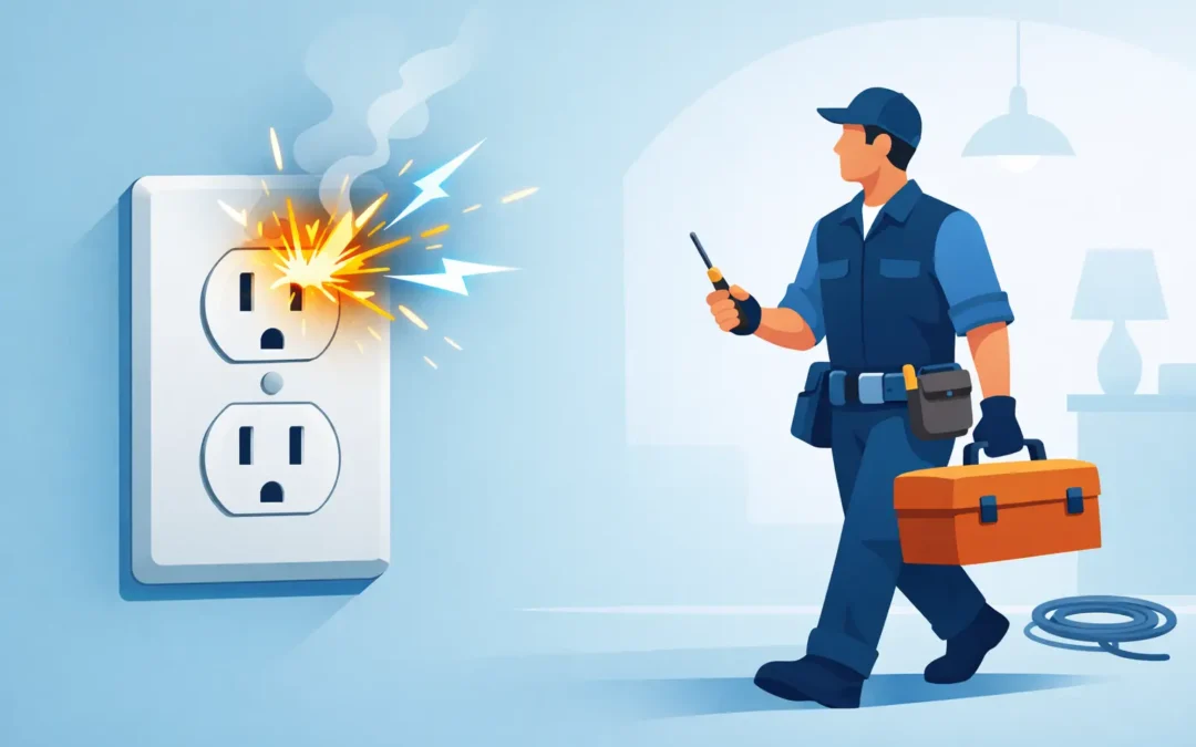 Why Outlets Spark and When to Call an Electrician
